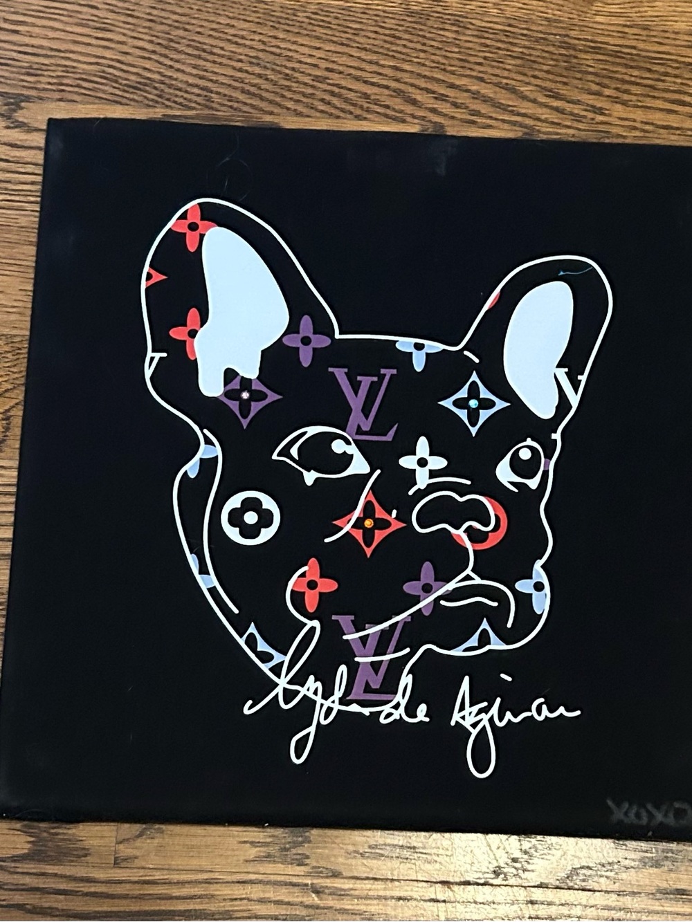 Source Unknown luxury Black Canvas French Bulldog Pop Art by xoxoE